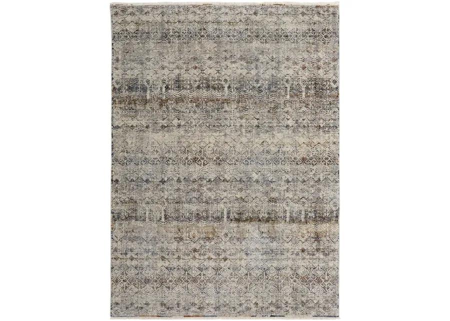 Kaia 39GLF Tan/Ivory/Blue 2' x 3' Rug