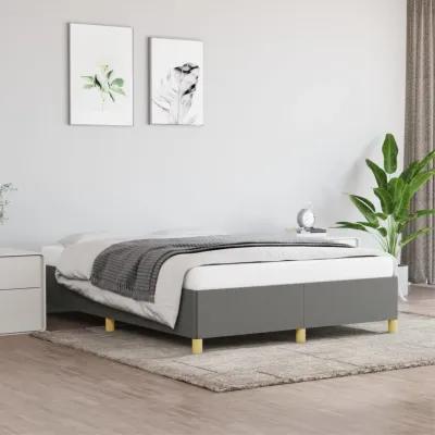 vidaXL Bed Frame Dark Gray 53.9"x74.8" Full Fabric