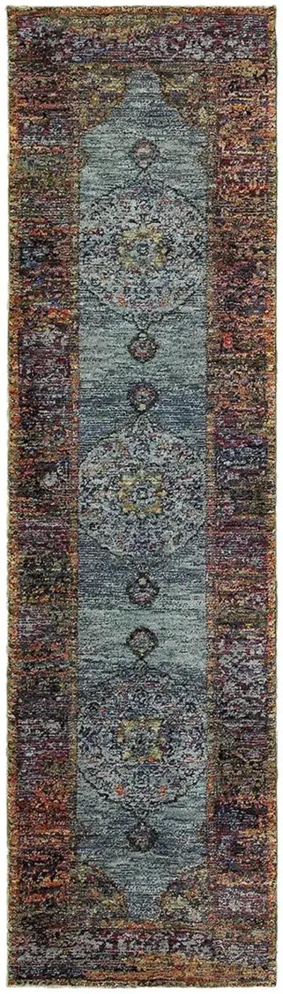 Andorra 6'7" x 9'6" Blue Rug