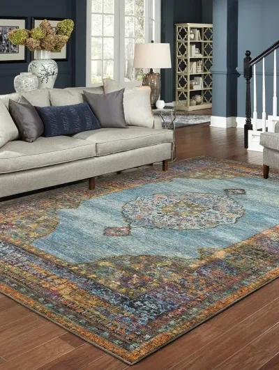 Andorra 6'7" x 9'6" Blue Rug