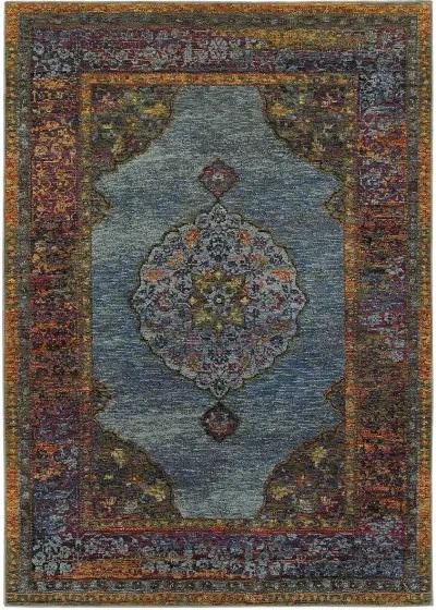 Andorra 6'7" x 9'6" Blue Rug