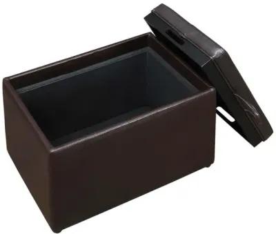 Convience Concept, Inc. Designs4Comfort Accent Storage Ottoman with Reversible Tray Espresso Faux Leather