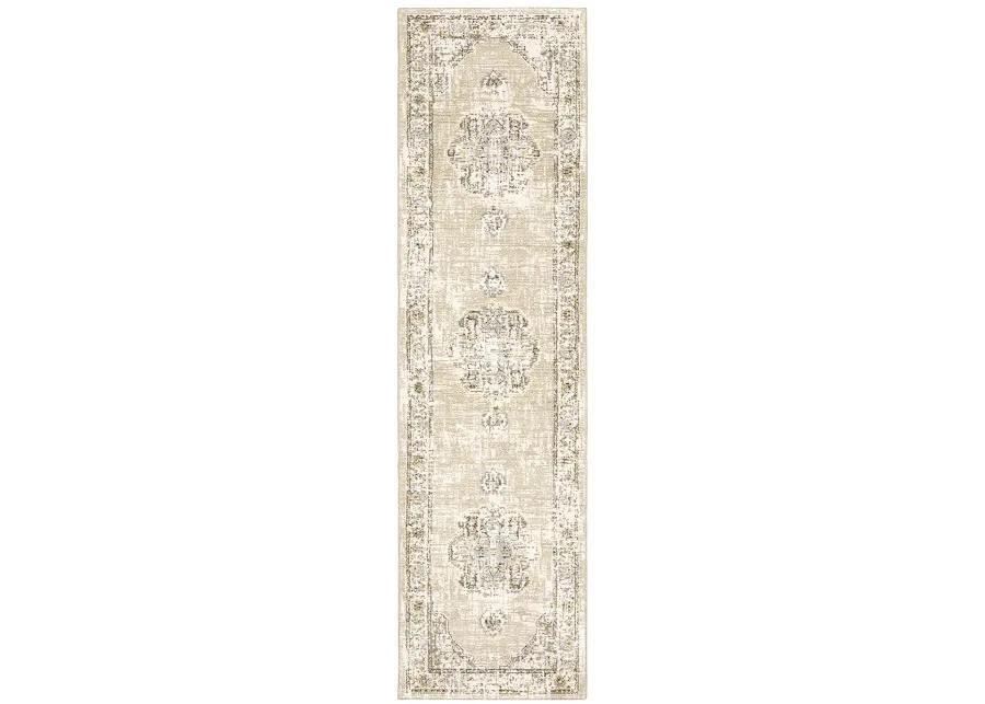 Andorra 2'6" x 12' Beige Rug