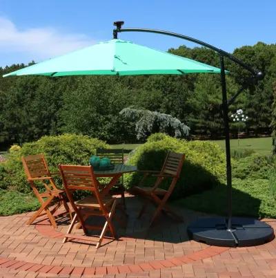 Sunnydaze 9.5 ft Solar Cantilever Offset Patio Umbrella