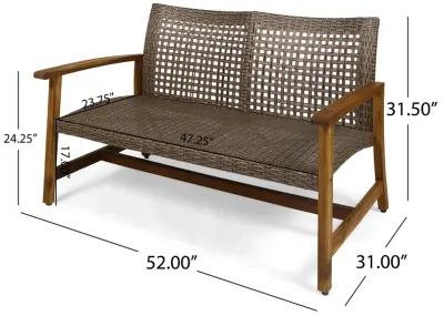 Merax Outdoor Patio Wicker  Sofa Loveseat