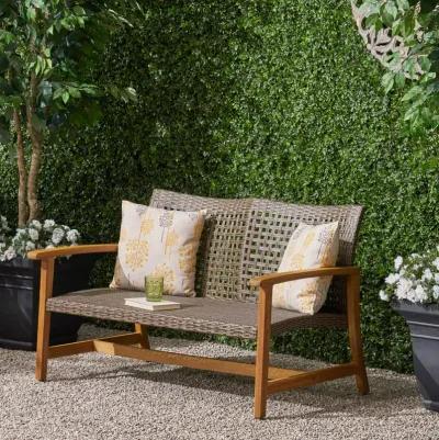 Merax Outdoor Patio Wicker  Sofa Loveseat