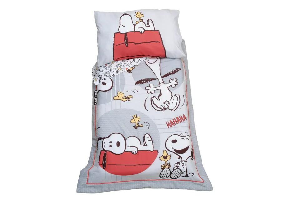 Bedtime Originals Snoopy Love 4-Piece Toddler Bedding Set - Gray/Red/White