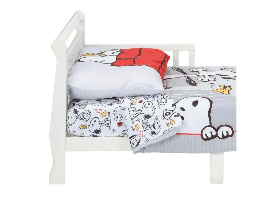 Bedtime Originals Snoopy Love 4-Piece Toddler Bedding Set - Gray/Red/White