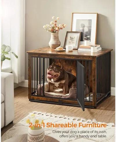 Modern Dog Crate Furniture - Stylish End Table and Pet Enclosure in One