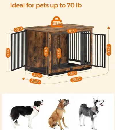 Modern Dog Crate Furniture - Stylish End Table and Pet Enclosure in One