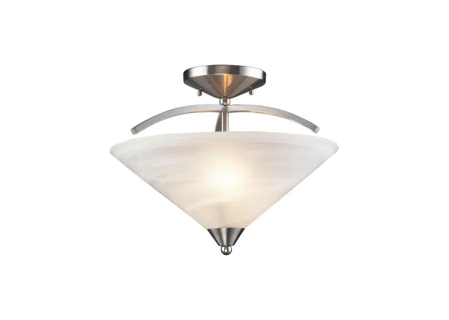 Elysburg 16'' Wide 2-Light Semi Flush Mount