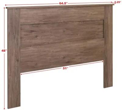 Prepac Queen Flat Panel Headboard, Drifted Gray