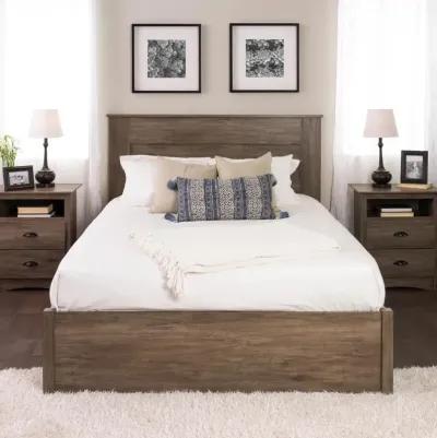 Prepac Queen Flat Panel Headboard, Drifted Gray