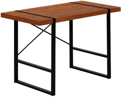 Monarch Specialties I 7656 Computer Desk, Home Office, Laptop, 48"L, Work, Metal, Laminate, Brown, Black, Contemporary, Modern