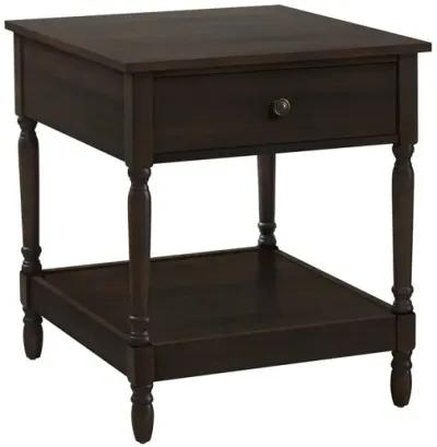 Monarch Specialties I 3976 - Accent Table, 2 Tier, End, Side Table, Square, Nightstand, Bedroom, Lamp, Brown Veneer, Traditional