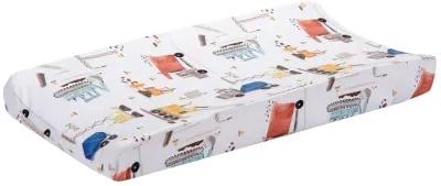 Bedtime Originals Construction Zone Changing Pad Cover - White/Trucks