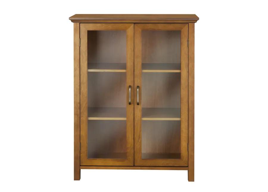 Teamson Home Avery Floor Cabinet with 2 Doors - Wood veneer with Oil Oak finish