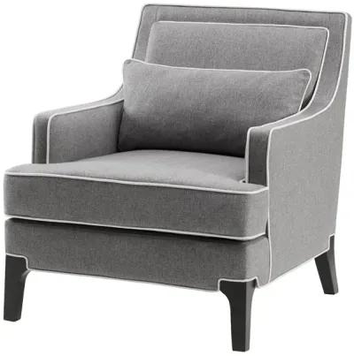 Gracie Mills Herrera Modern Arm Chair with Upholstery and Welting