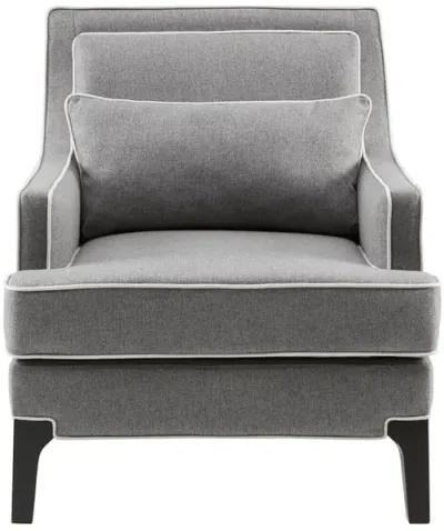 Gracie Mills Herrera Modern Arm Chair with Upholstery and Welting