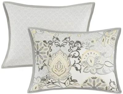 Gracie Mills Leo 8 Piece Reversible Cotton Floral Comforter Set