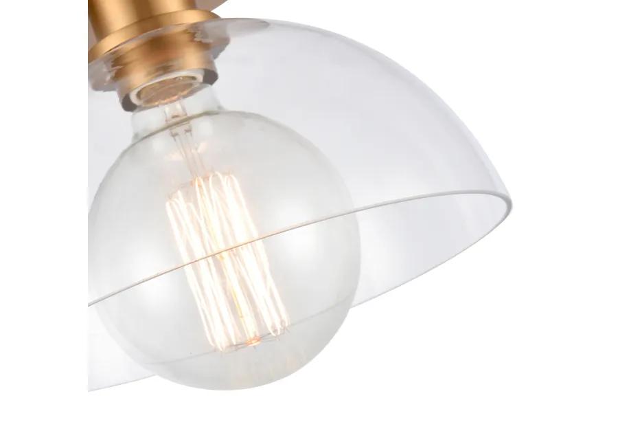 Julian 10'' Wide Gold 1-Light Semi Flush Mount