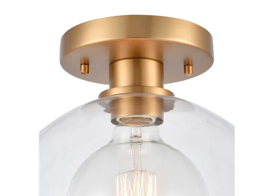 Julian 10'' Wide Gold 1-Light Semi Flush Mount