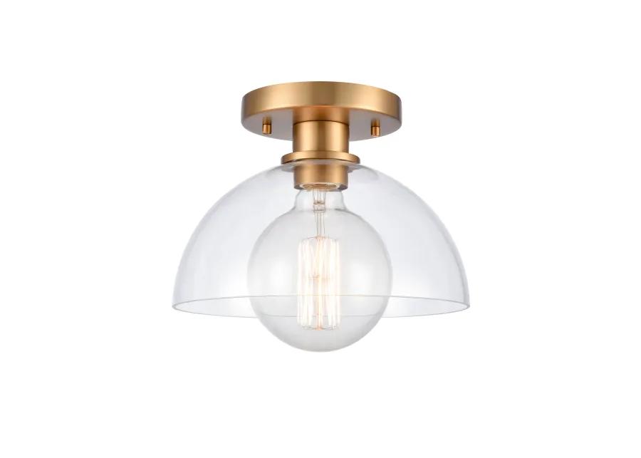 Julian 10'' Wide Gold 1-Light Semi Flush Mount