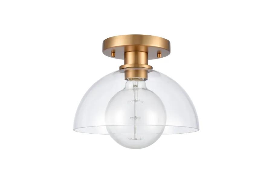 Julian 10'' Wide Gold 1-Light Semi Flush Mount