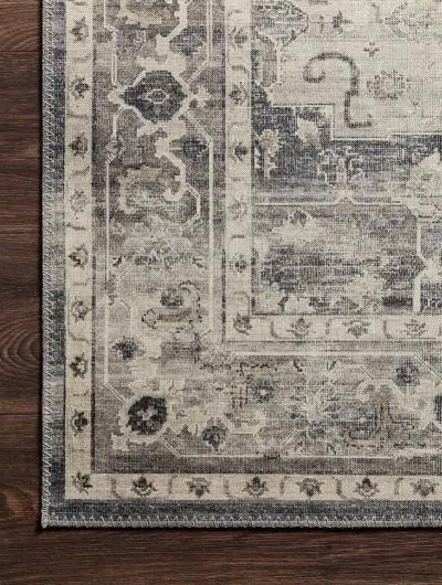 Hathaway HTH05 Steel/Ivory 3'6" x 5'6" Rug by Loloi II