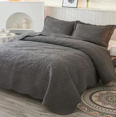 MarCielo 100% Cotton Oversized Bedspread Quilt Set T