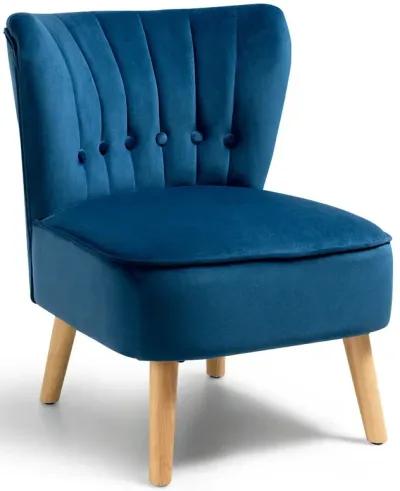 Armless Accent Chair Tufted Velvet Leisure Chair