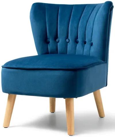 Armless Accent Chair Tufted Velvet Leisure Chair