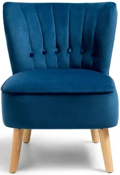 Armless Accent Chair Tufted Velvet Leisure Chair