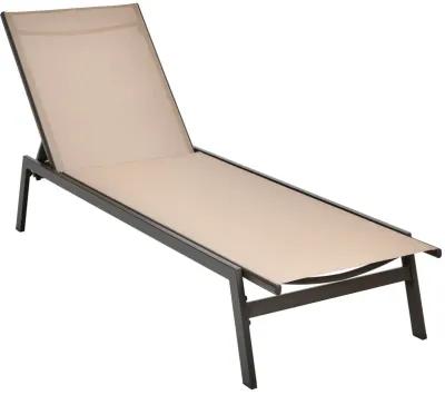 Outdoor Reclining Chaise Lounge Chair with 6-Position Adjustable Back