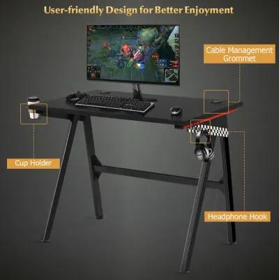 Costway Gaming Desk Home Office PC Table Computer Desk with Cup Holder & Headphone Hook