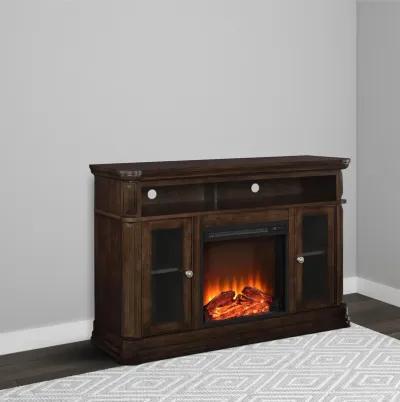 Brooklyn Electric Fireplace Space Heater TV Console for TVs up to 50", Espresso