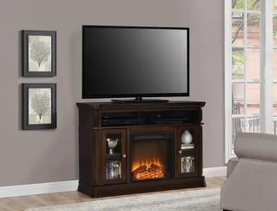 Brooklyn Electric Fireplace Space Heater TV Console for TVs up to 50", Espresso