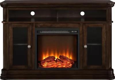 Brooklyn Electric Fireplace Space Heater TV Console for TVs up to 50", Espresso