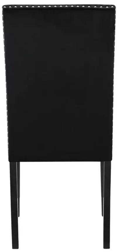 New Classic Furniture Furniture 37.75 Velvet & Wood Dining Chair in Black (Set of 2)