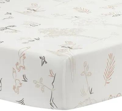 Lambs & Ivy Treetop Fox Woodland Breathable Cotton Fitted Crib/Toddler Sheet