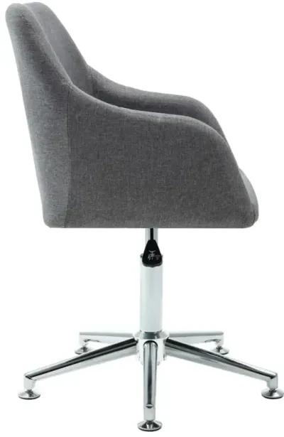 Swivel Dining Chair Light Gray Fabric