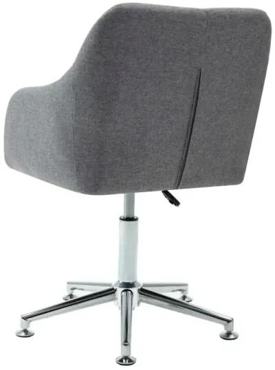 Swivel Dining Chair Light Gray Fabric