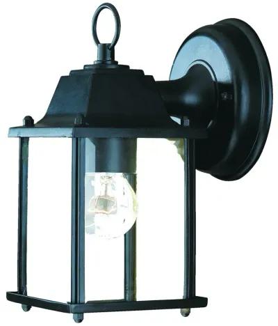 Homezia Matte Black Hanging Glass Lantern Wall Light