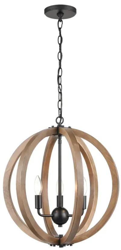 Barrow 18" Wide 3-Light Chandelier