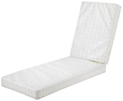 Classic Accessories Montlake FadeSafe Water-Resistant 80 x 26 x 3 Inch Outdoor Quilted Chaise Lounge Cushion, Patio Furniture Cushion, Chamomile, Outdoor Seat Cushions