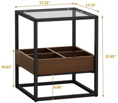 Modern Coffee Table Set with Storage Shelf