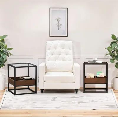 Modern Coffee Table Set with Storage Shelf