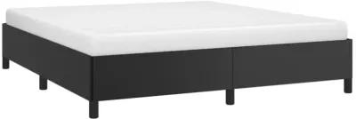 vidaXL Modern Faux Leather Bed Frame, California King Size, Black, Sturdy Construction, Suitable for 72"x83.9" Mattresses