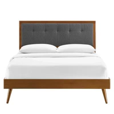 Modway - Willow King Wood Platform Bed with Splayed Legs