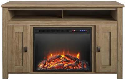 Ameriwood Home Farmington Electric Fireplace Space Heater TV Console for TVs up to 50"